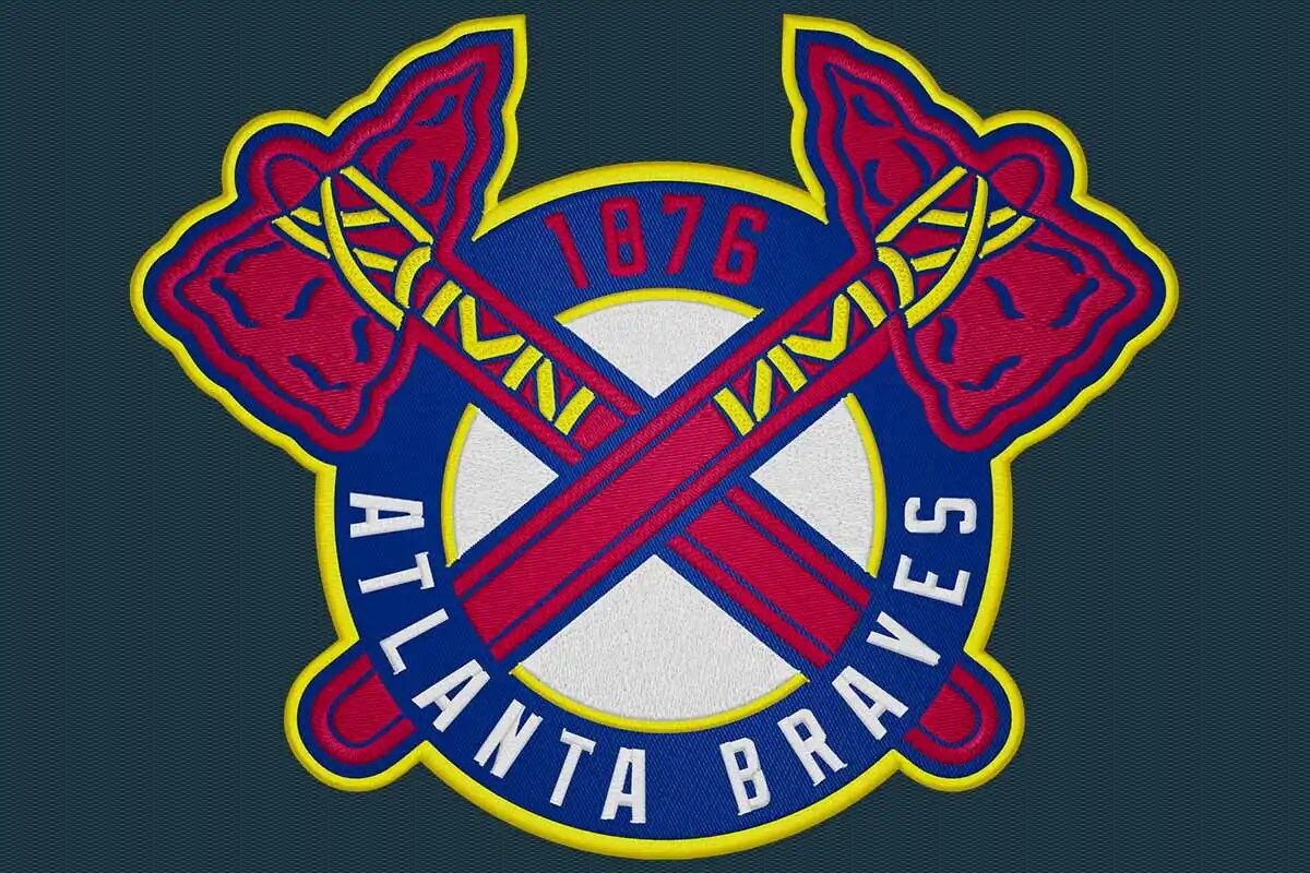 Embroidery Logo Atlanta Braves