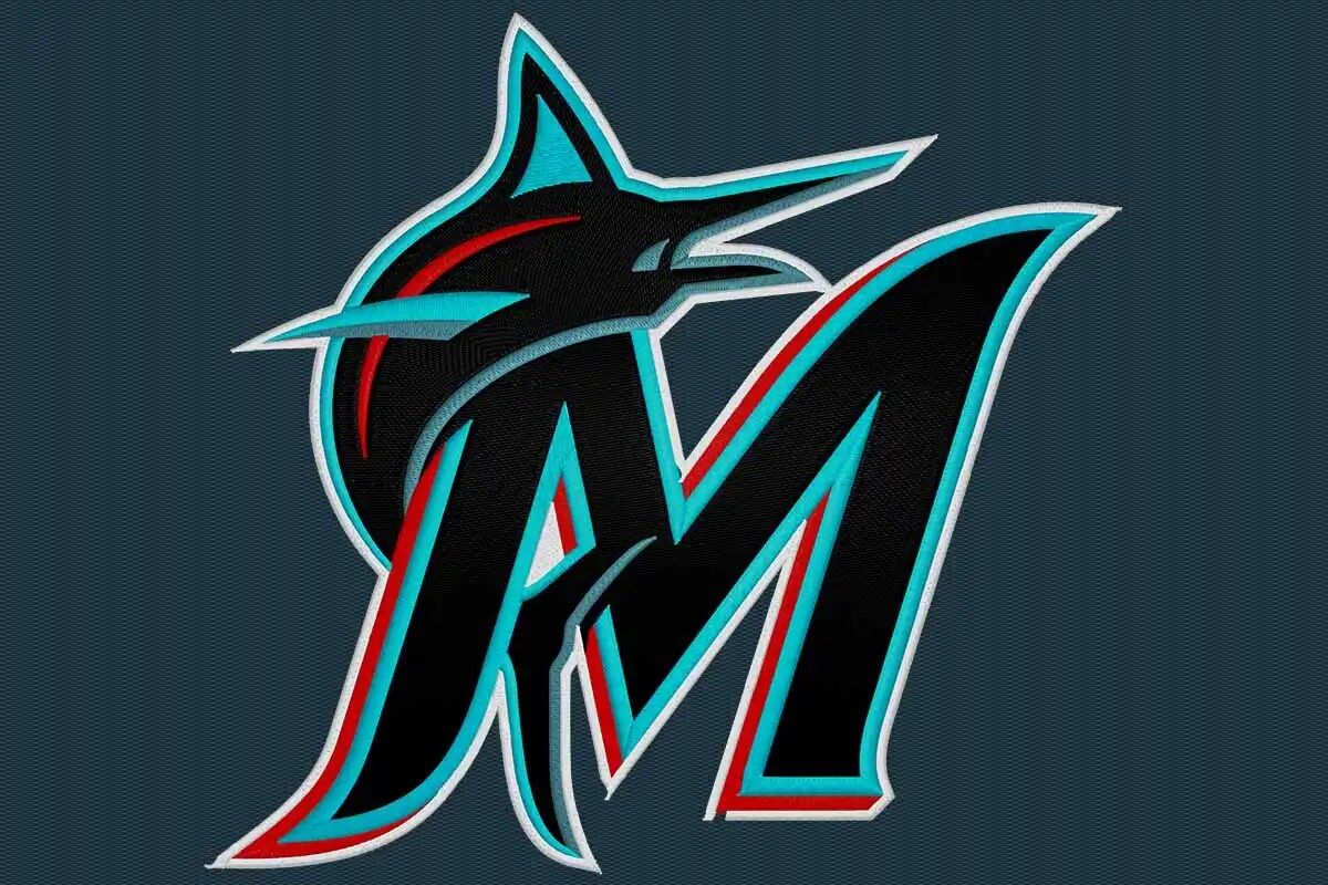 Embroidery Logo Miami Marlins
